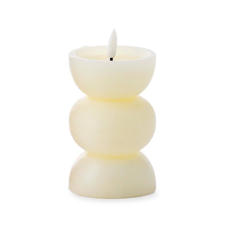 LED Mid-Mod Candles, Tall - Cream